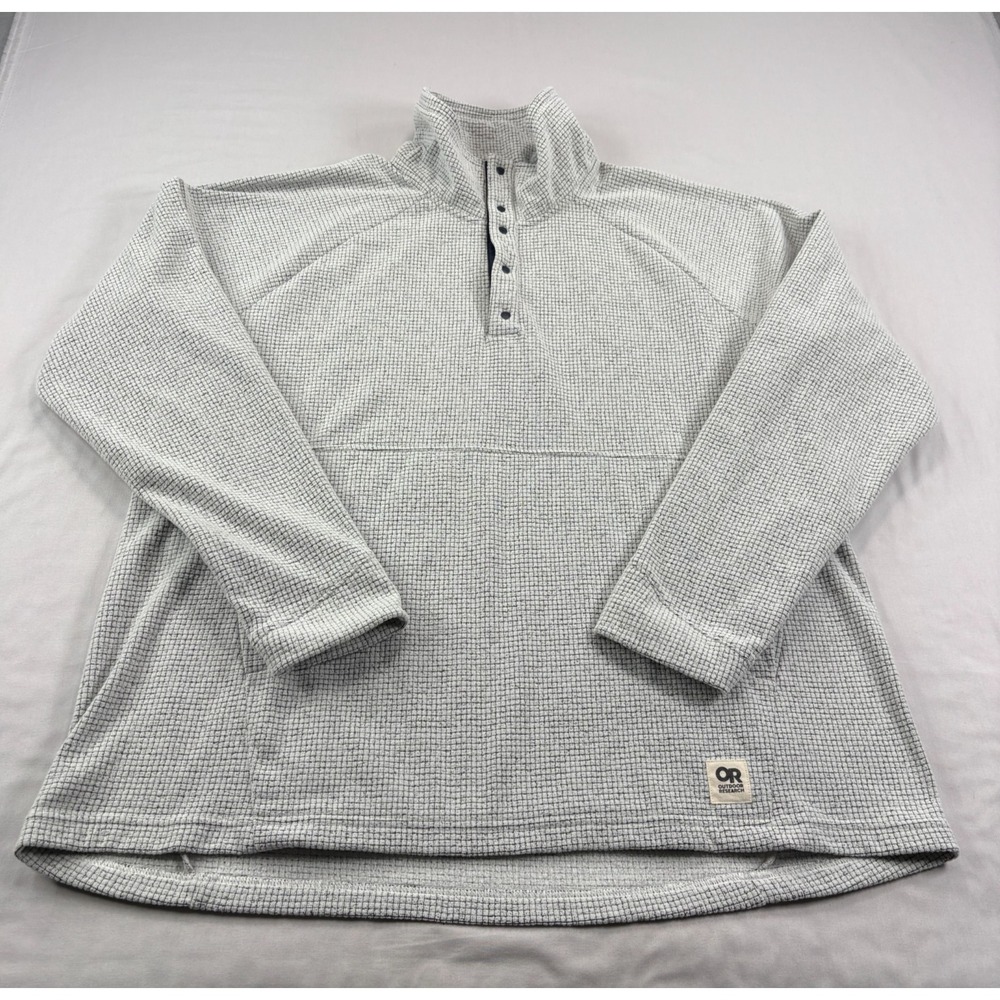 Outdoor Research Sweatshirt Womens 2XL Gray Trail Mix Snap T Pullover Fleece